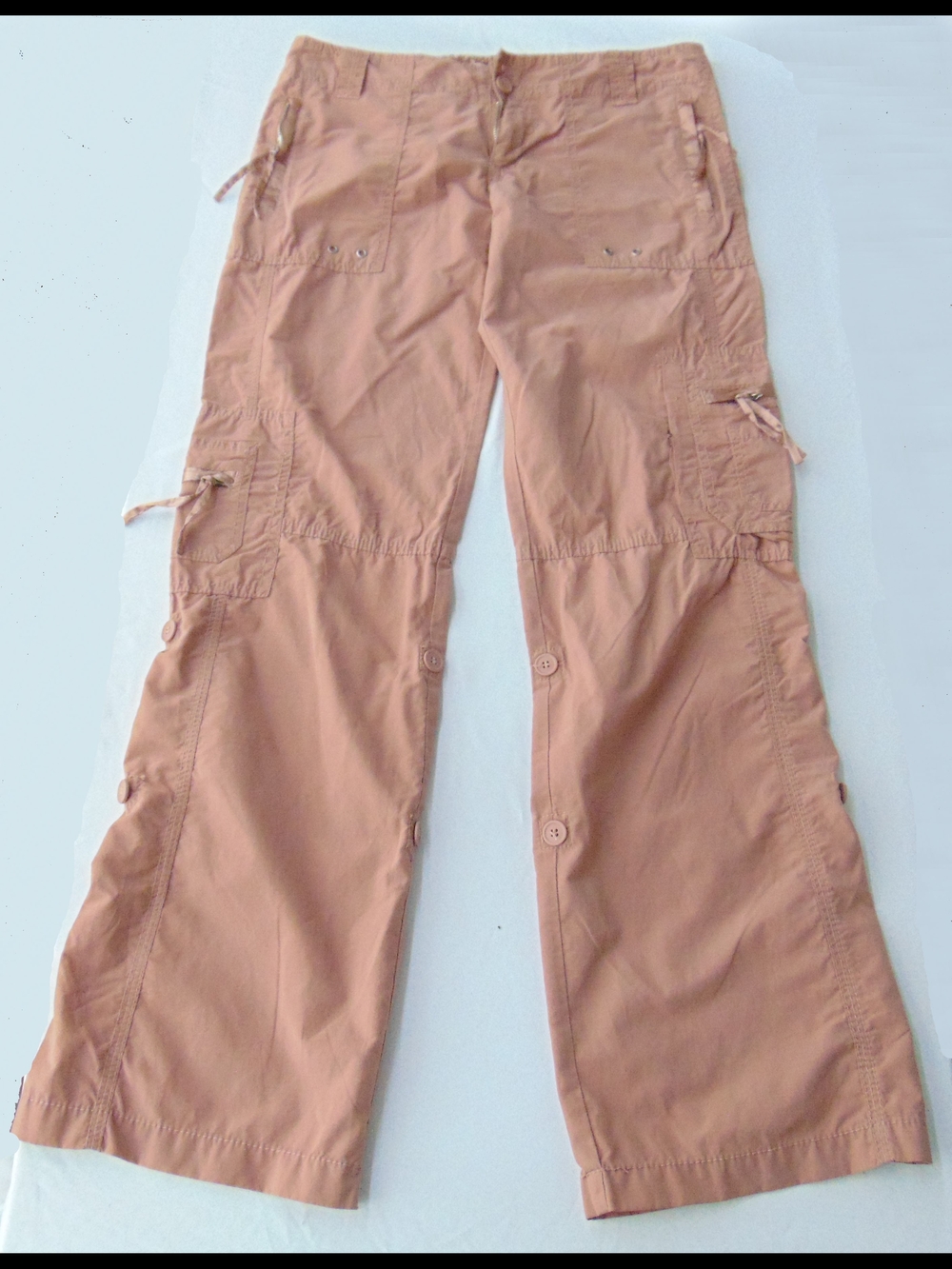 Forever 21 Blush Pink Cargo Pants Wide Leg Utility